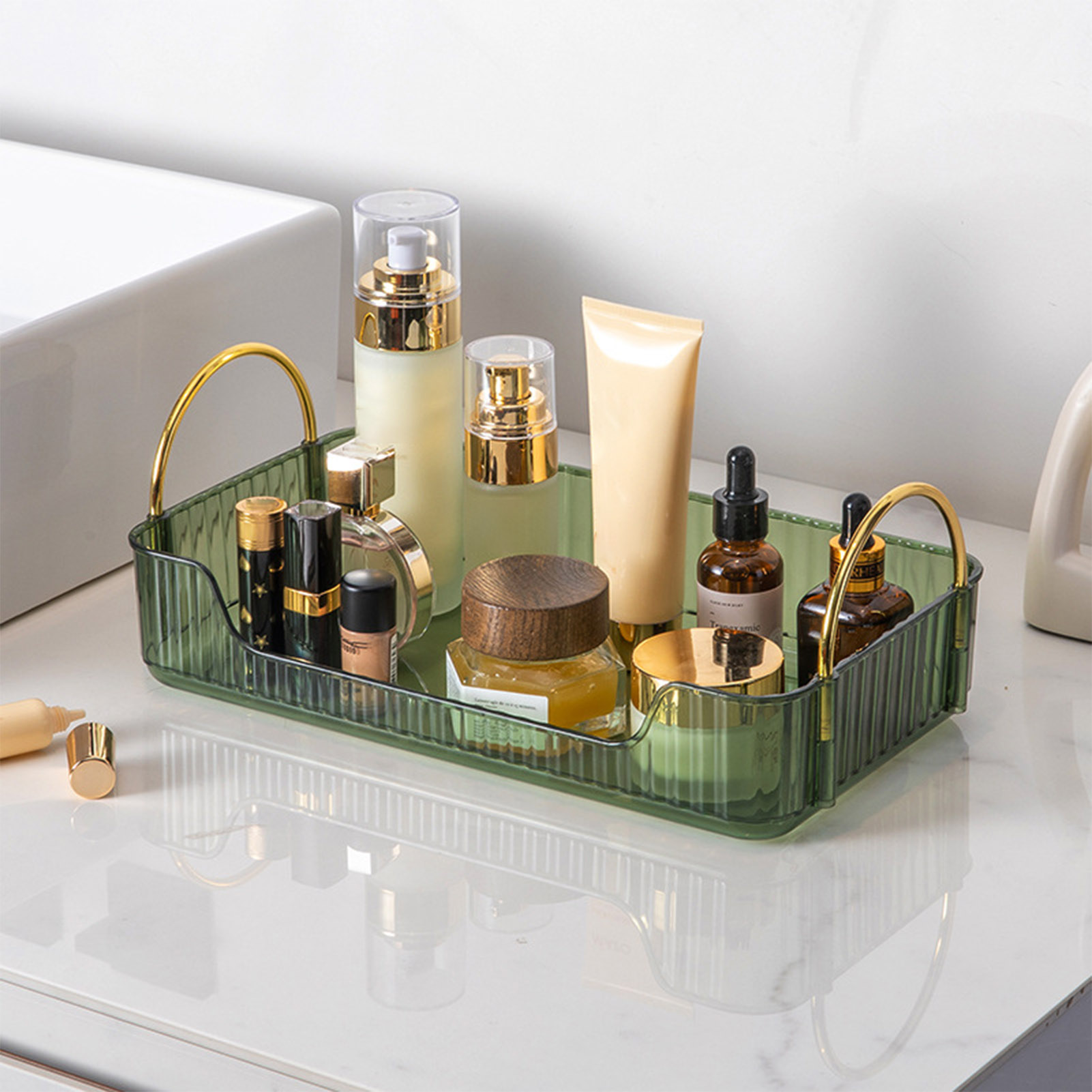 Women'S Vanity Accessories - Bathroom Organizer Rack Light Luxury Acrylic