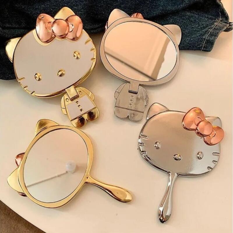 Women'S Vanity Accessories - Hello Kitty Handheld Makeup Mirror Foldable