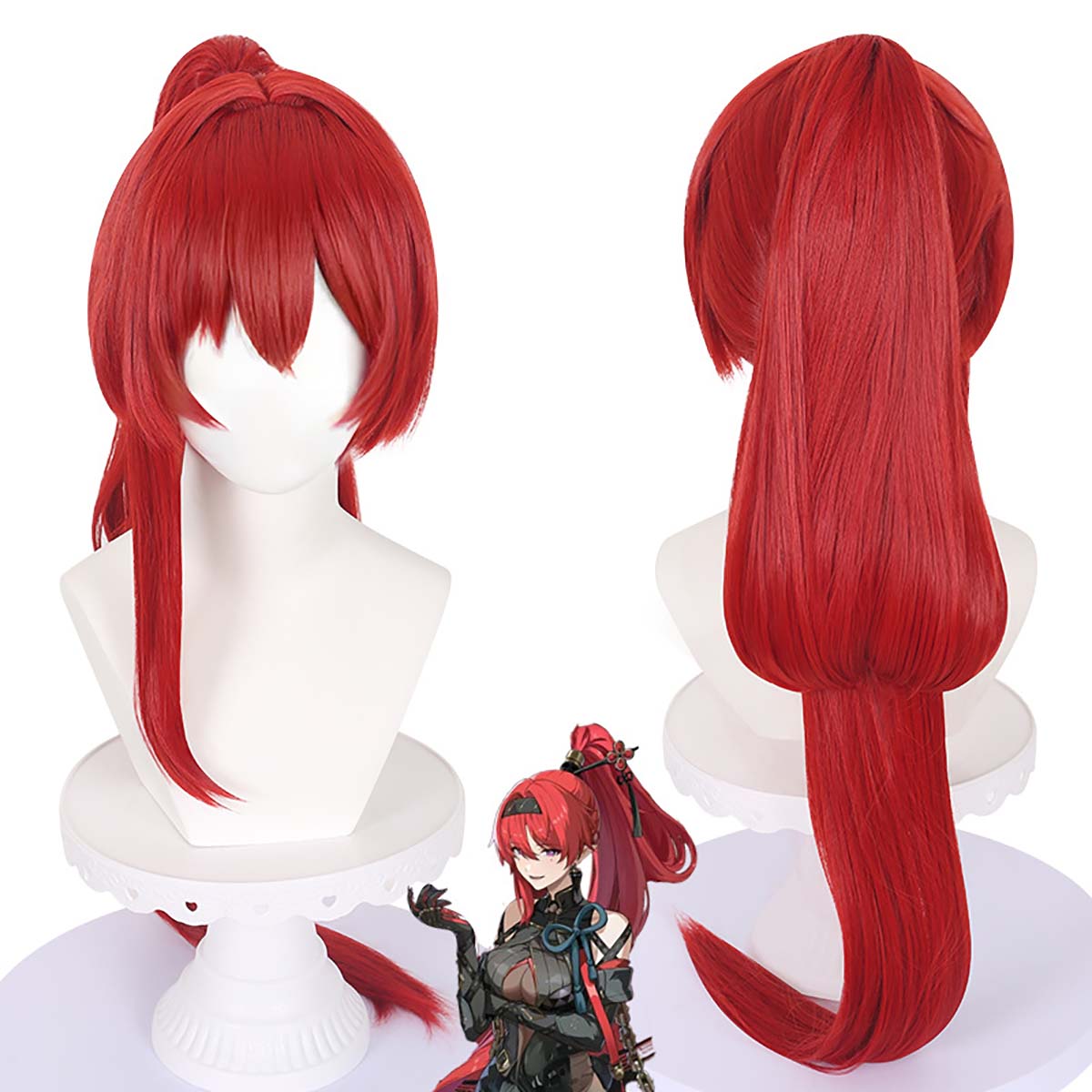 Women'S Red Accessories - Women Game Wuthering Waves Yinlin Cosplay