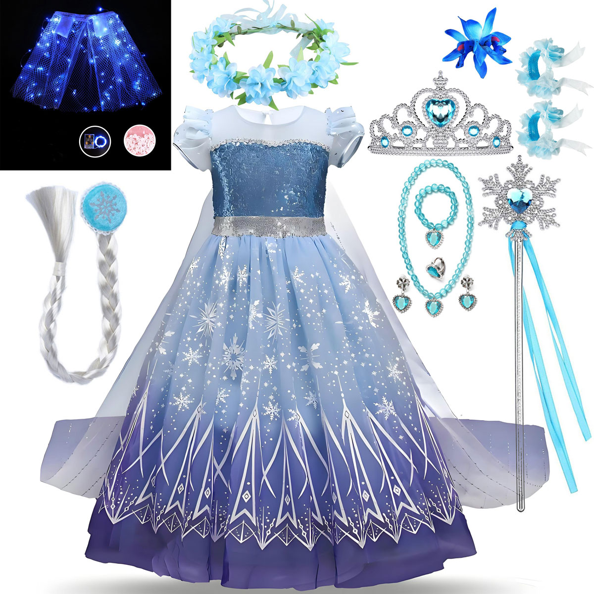 Layered Necklace Set - Disney Popular Movie Frozen Princess Elsa