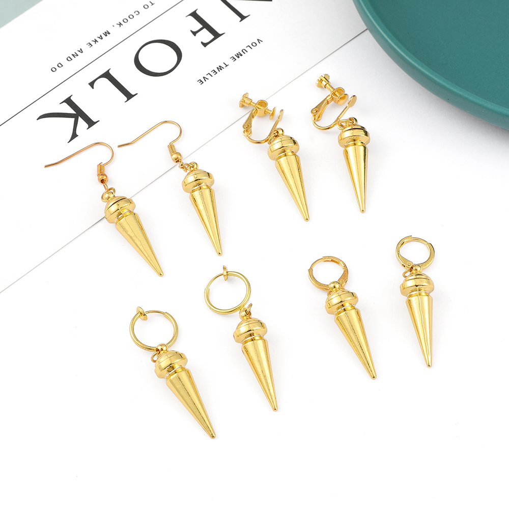 Women Accessories Trendy - Fashion Anime Golden Color Awl Minimalist