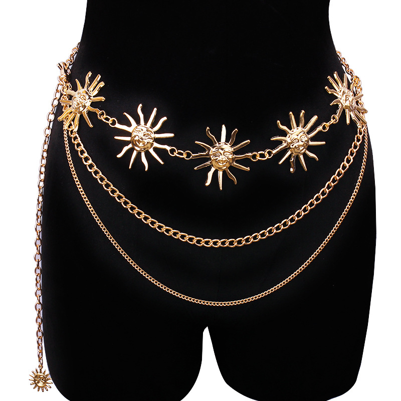 Women Electronic Accessories - Chunky Multilayer Punk Gothic Moon Sun