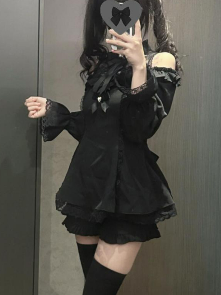 Layered Necklace Set - Women Lolita Two Piece Set Cold