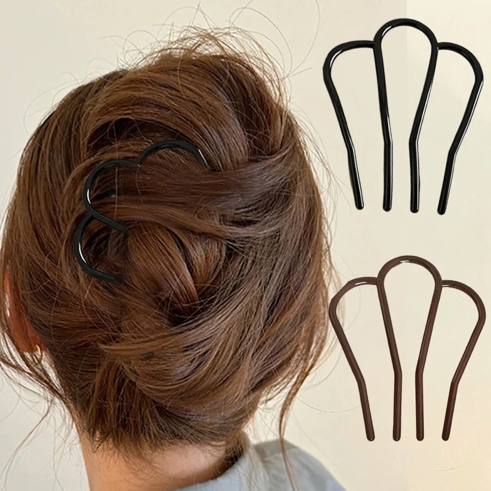 Women Accessories Trendy - Elegant Soft Acrylic U-Shape Hair Sticks