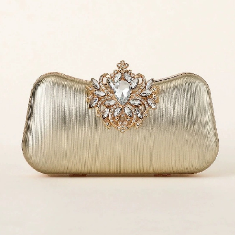 Dark Green Velvet Clutch Bag L - огляд і ціна Brooch Pin Gold