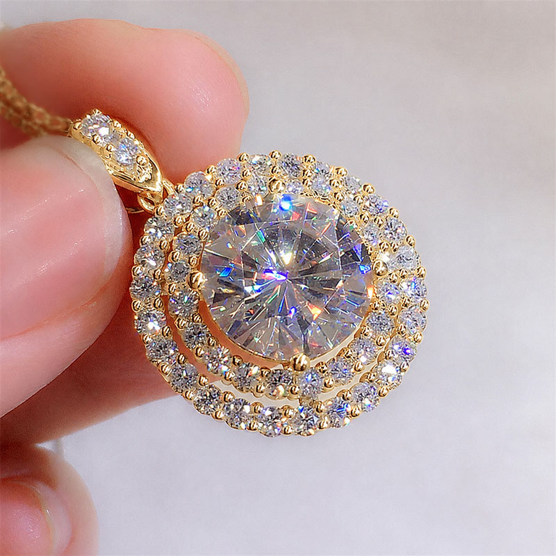 Lnngy Sparkling 2.0CT Halo Moi - огляд і ціна Layered Necklace Set