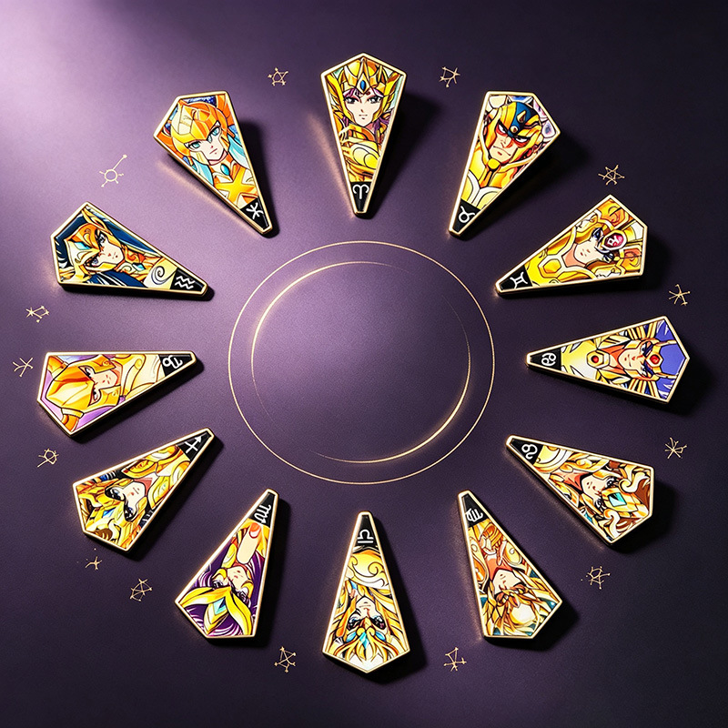 6-12Pcs Anime Saint Seiya Enam - огляд і ціна Brooch Pin Gold