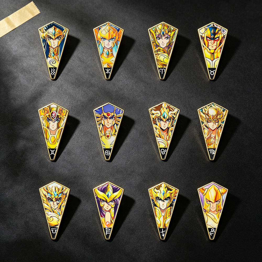 6-12Pcs Anime Saint Seiya Enam - огляд і ціна Brooch Pin Gold