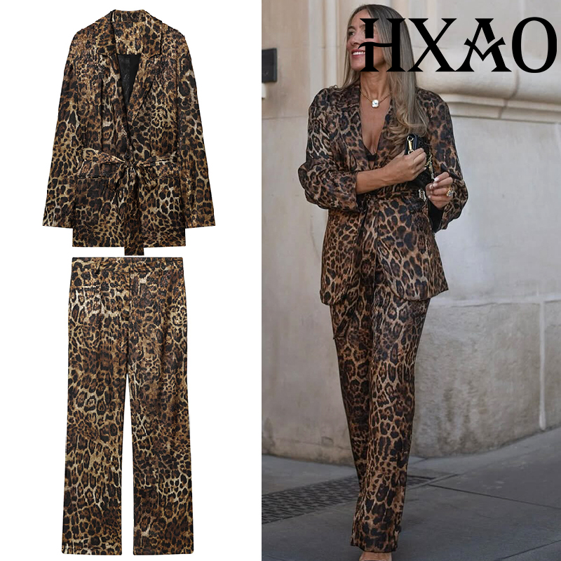 HXAO Leopard Pants Sets 2 Piec - огляд і ціна Women Electronic Accessories