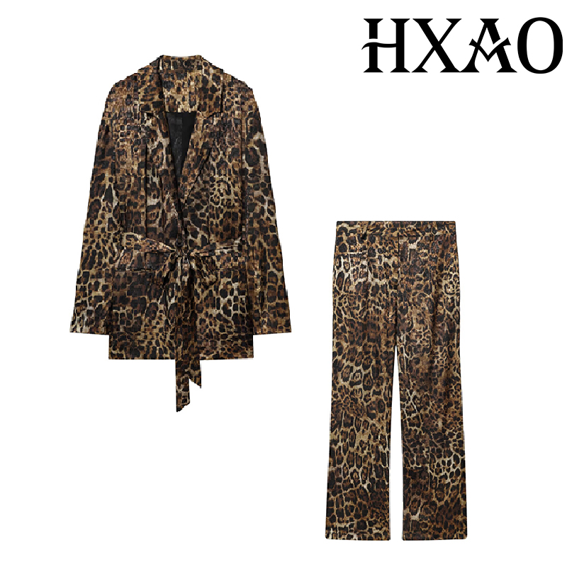 HXAO Leopard Pants Sets 2 Piec - огляд і ціна Women Electronic Accessories
