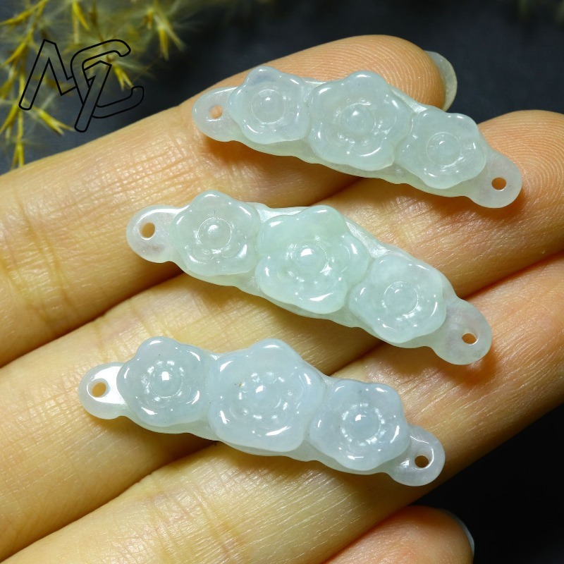 1pc Natural Jadeite Emerald Fl - огляд і ціна Women'S Accessories And Jewelry