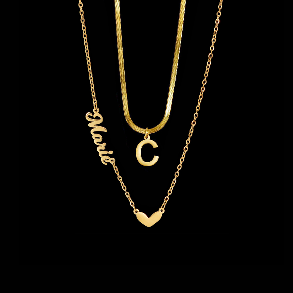 Atoztide Custom Name Necklace  - огляд і ціна Layered Necklace Set